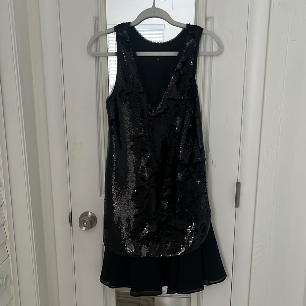 Elegant Black Sequin Dress